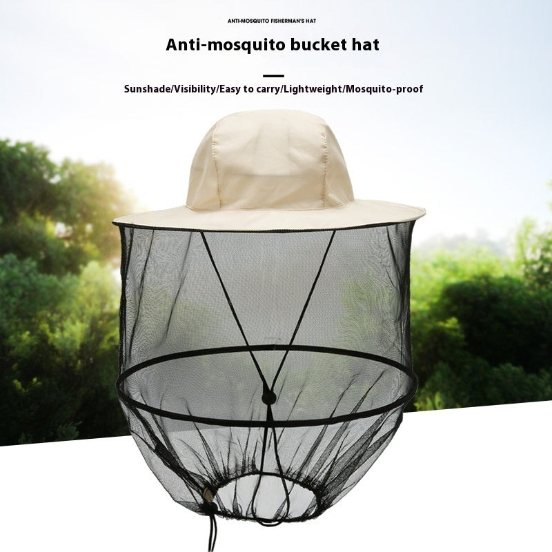 Anti Mosquito Bucket Hat Quick-dry Casual Sun-proof Fishing Hat