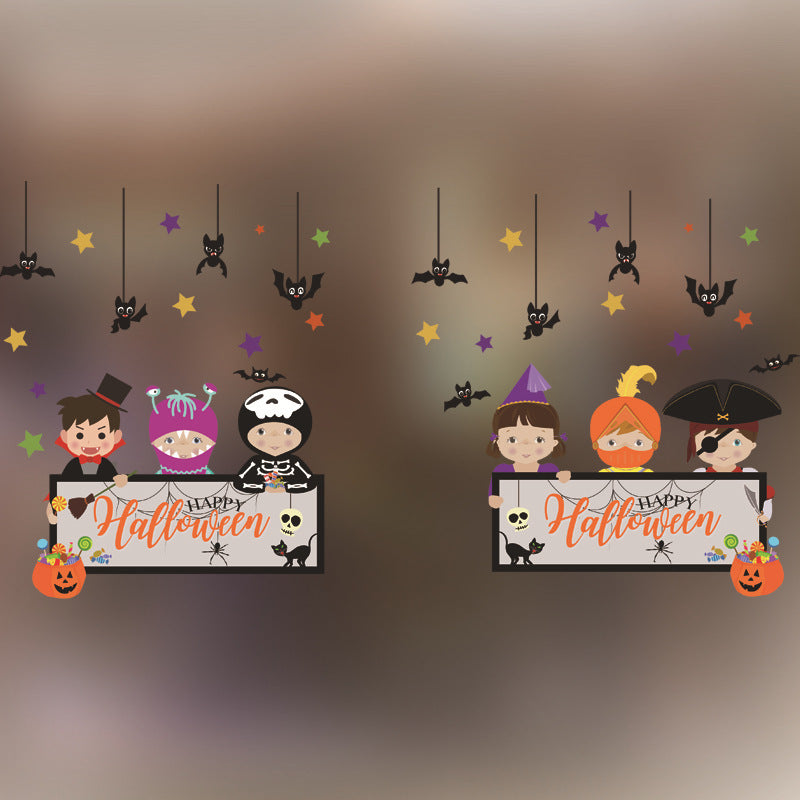 Halloween Decoration Kindergarten Stickers Glass Door