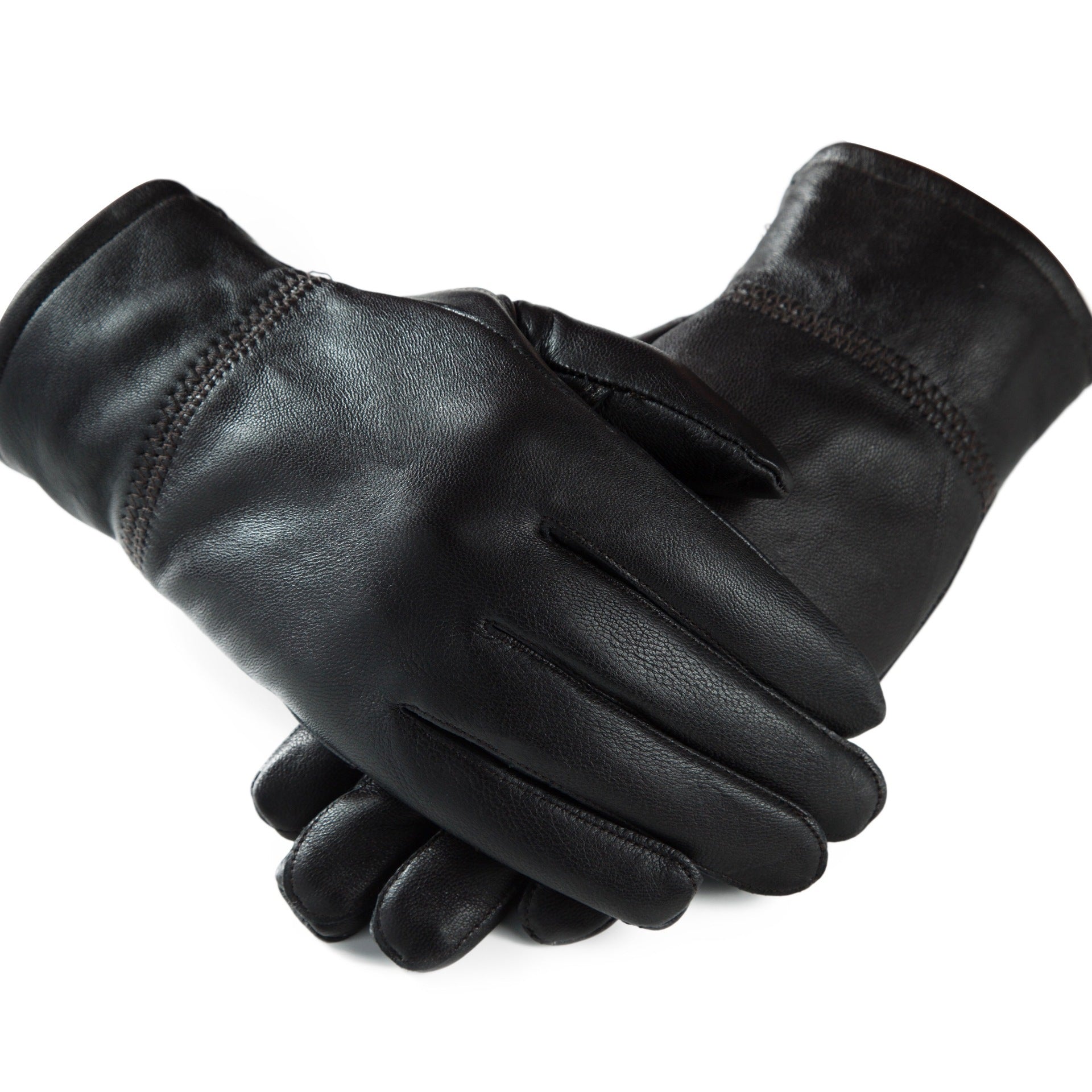 Winter Sheepskin Leather Gloves – Warm Fleece Lining for Men & Women
