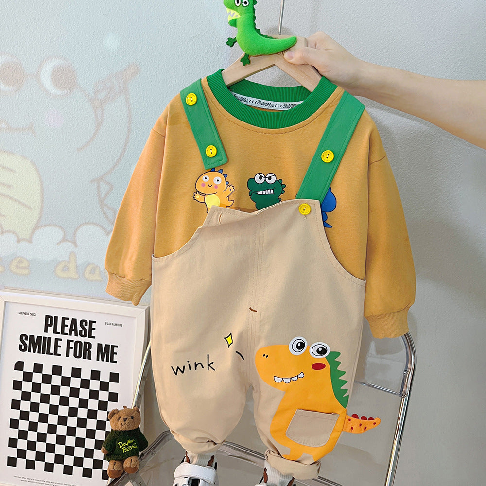 Baby Boys’ Suspender Outfit – Casual Children’s Suit Set