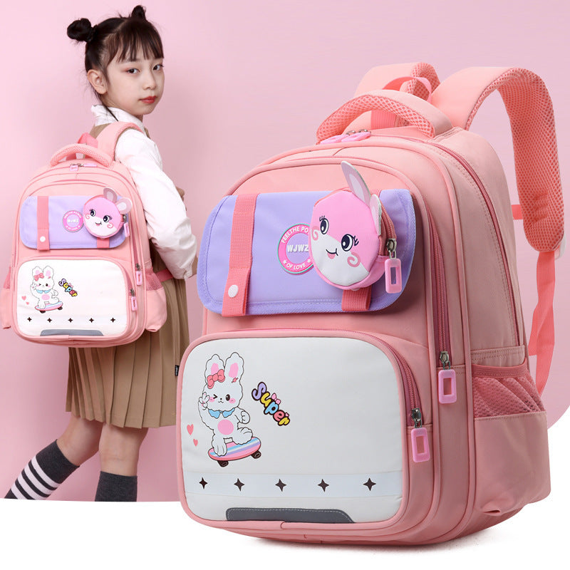 Unisex Regular Fit Dinosaur Pattern Nylon School Backpack