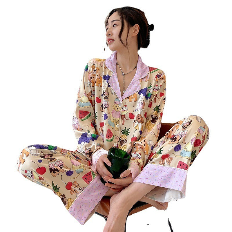 Women's Long-sleeved Trousers Girls' Home Wear Pajamas