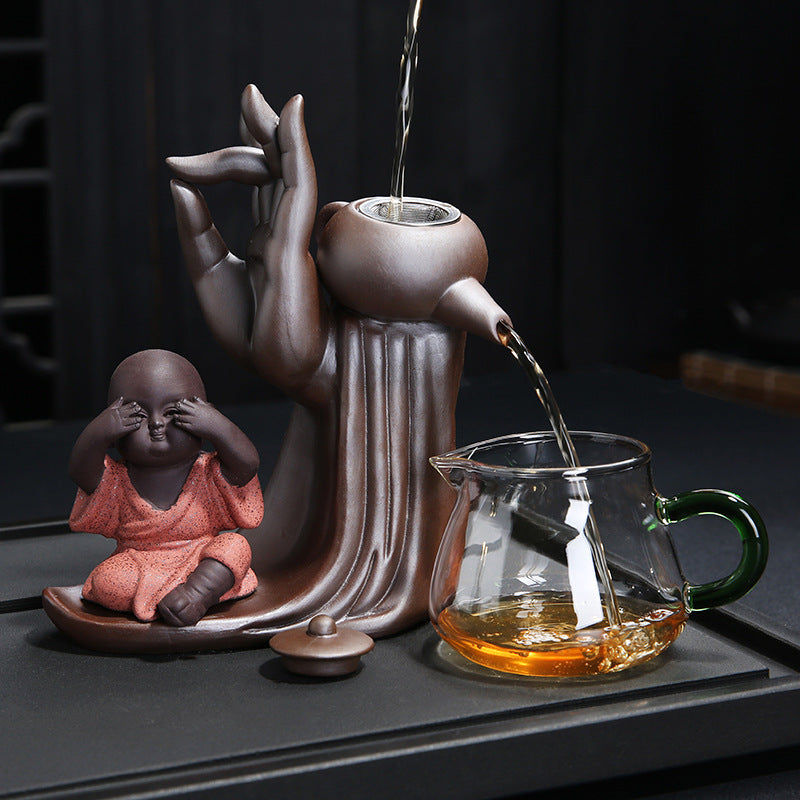 Ebony Ceremony Utensils Purple Sand Tea Set