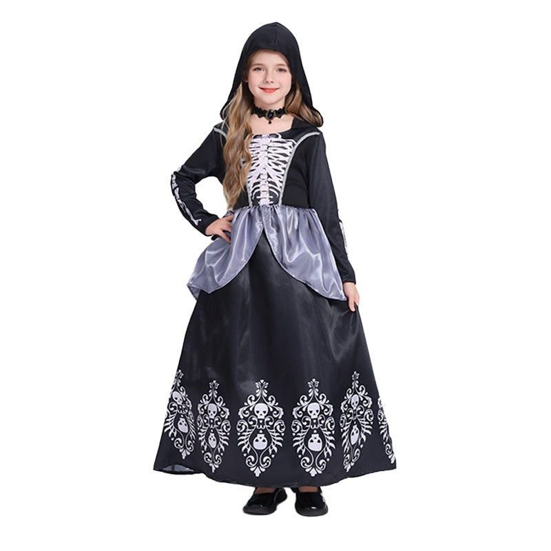 Halloween Witch Vampire Costume Horror Skull Dress Up Performance