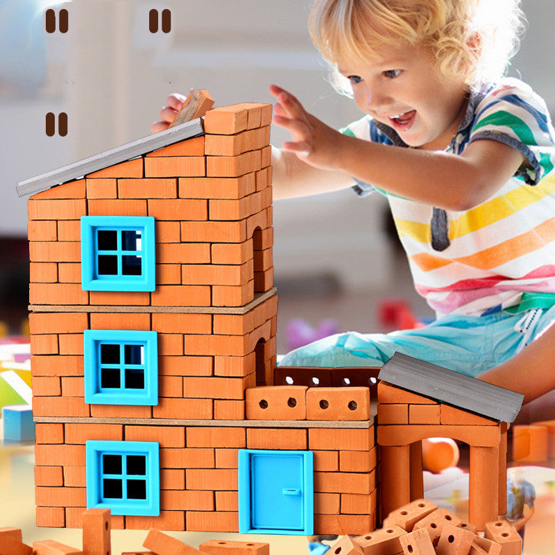 Unisex Mud Build A House Toy Set Mini Style Kids Fun