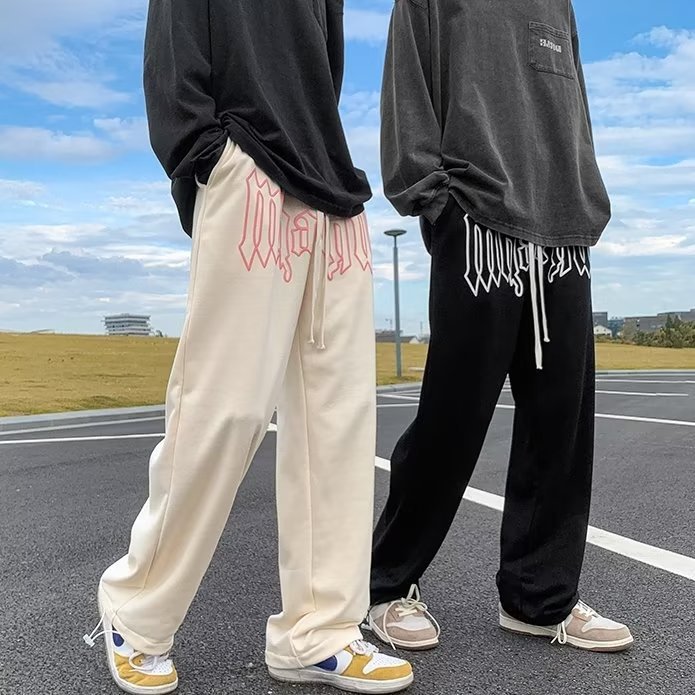 Men’s Plus Size Loose Wide-Leg Pants – Summer Casual Sports Trousers