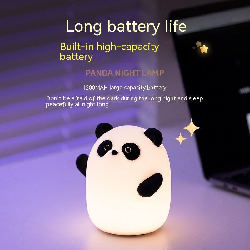 Silicone Panda Night Light Desk Lamp Usb Rechargeable