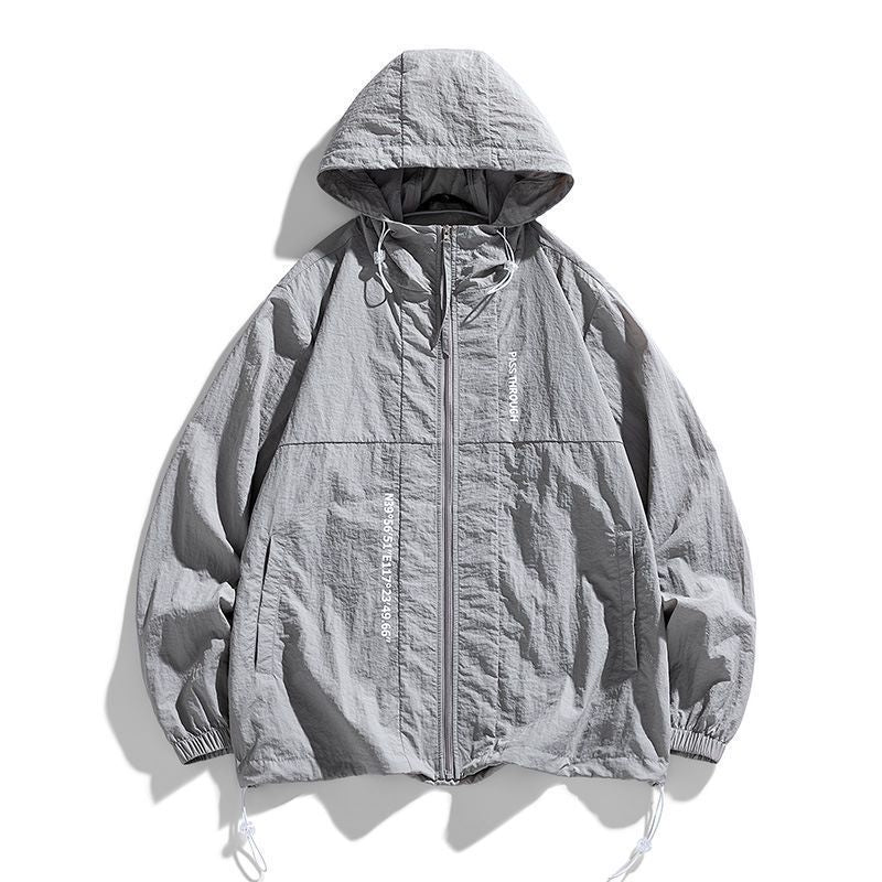 Printed Thin And All-matching UPF50 Sun-protective Clothing Hooded Couple