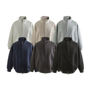 Long Sleeve Retro Top Simple Casual Coat
