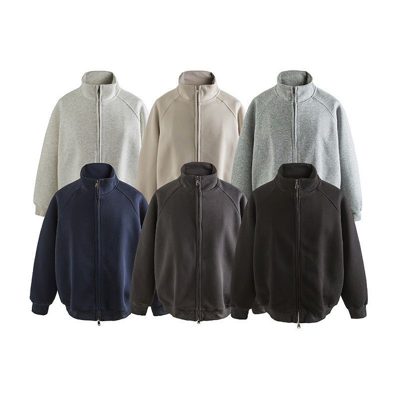 Long Sleeve Retro Top Simple Casual Coat