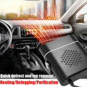 3-in-1 Car Heater and Defogger, Plug-In Cigarette Lighter Mini Heater and Defroster Fan