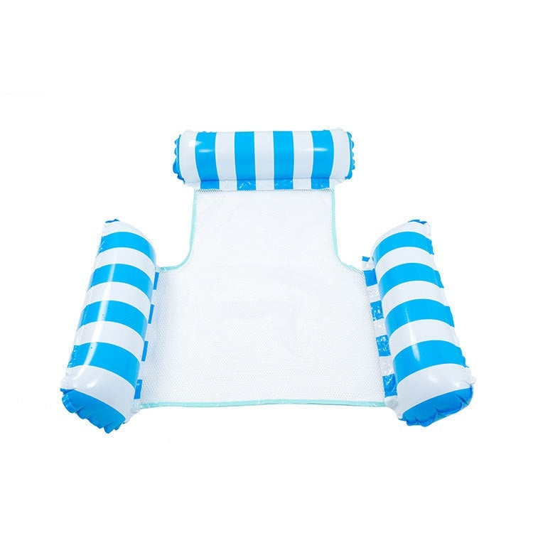 Striped Inflatable Water Sports Goods Recliner Floating Bed