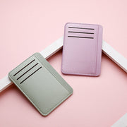 Slim PU Leather Card Holder Wallet Womens 5 Card Slots