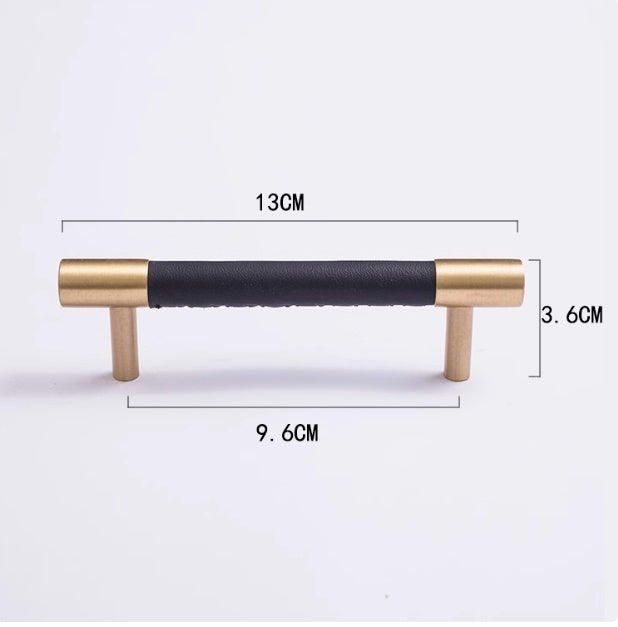 Brass Cowhide Furniture Cabinet Extended Door Handle