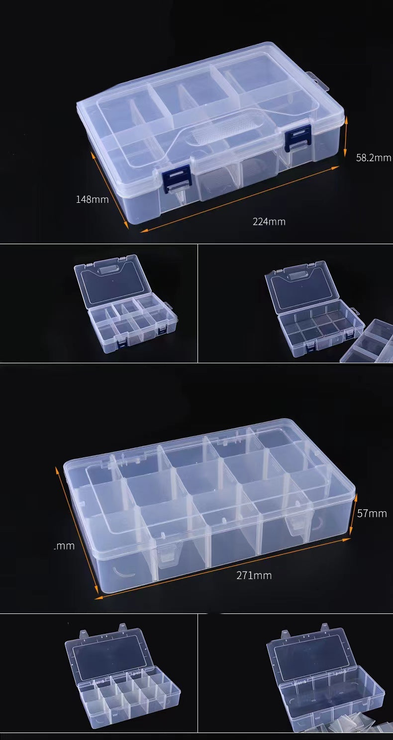 10 Grids 15 Grids 24 Grids Transparent Storage Tool Storage Box