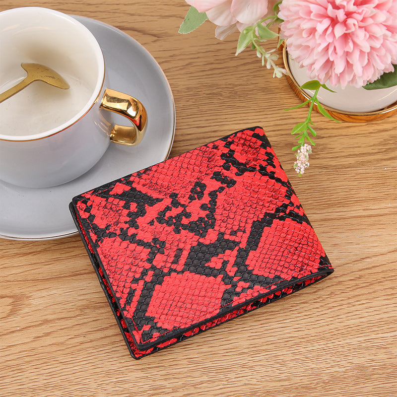 Men's Slim PVC Wallet Retro Creative Printing Pattern