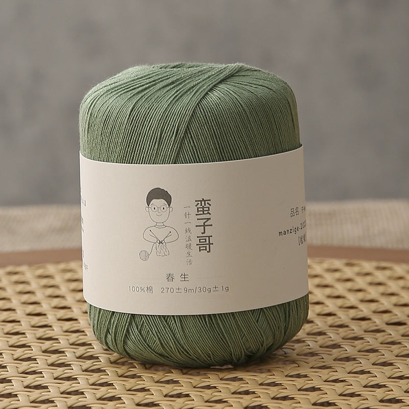 Silk Thread Pure Cotton Hand-Woven Crochet – Hairline Rule Wool Ball for Crafts