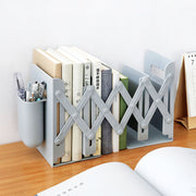 Stainless Steel Retractable Bookends With Pen Holder