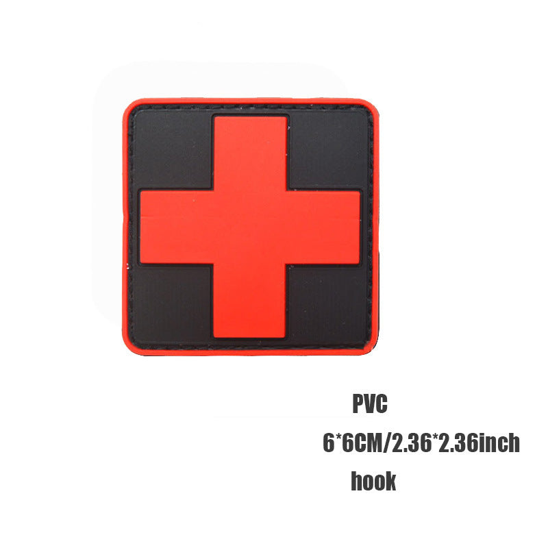 Cross Tactical Medical Badge Emergency Rescue Backpack Chapter Embroidery Velcro Label