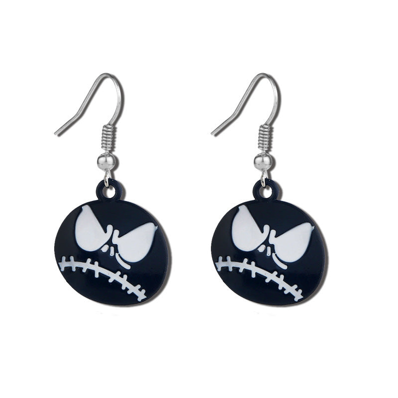 Halloween Accessories Horror Funny Pumpkin Ghost Demon Earrings