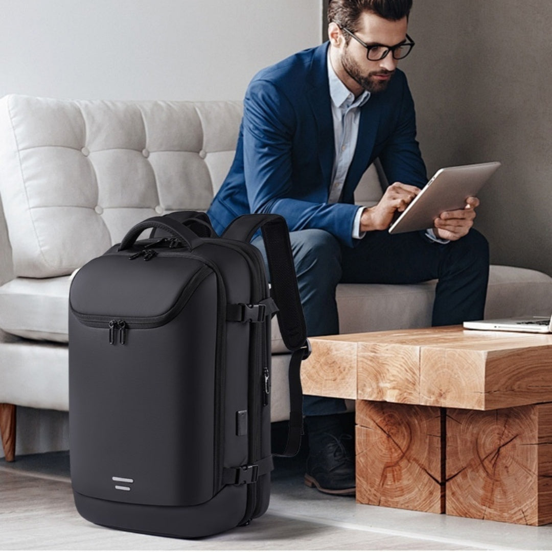 Unisex Slim Oxford Cloth Travel Backpack Solid Color