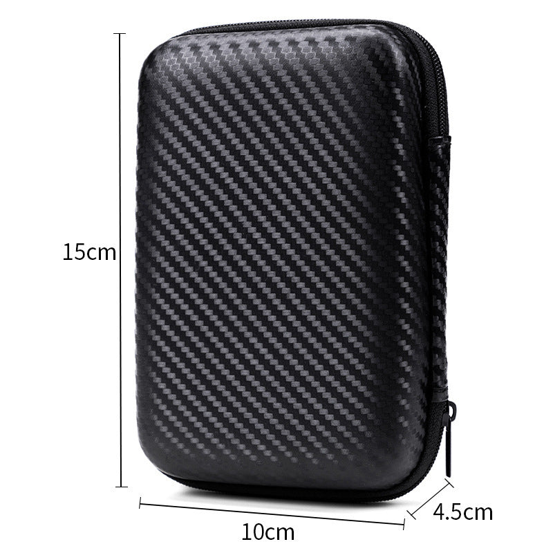 Earphone Data Cable Hard Drive Package Portable Charger Zipper Storage Box