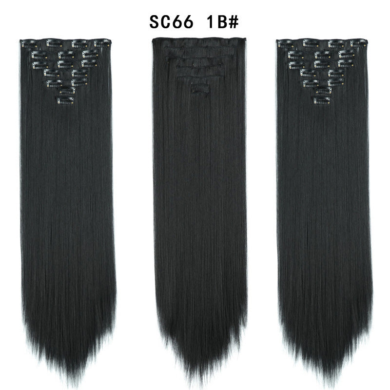 16 Card Seven-piece Hairpiece Clip Wig Beauty Chemical Fiber Wig Set Hair Extension