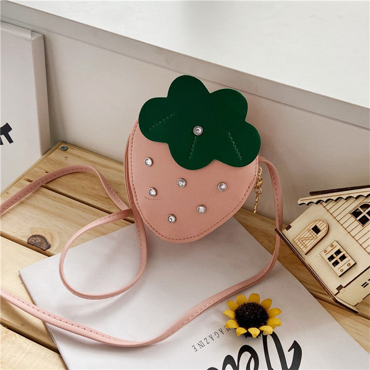 Cute Strawberry Coin Purse – Baby Crossbody Bag for Girls & Boys