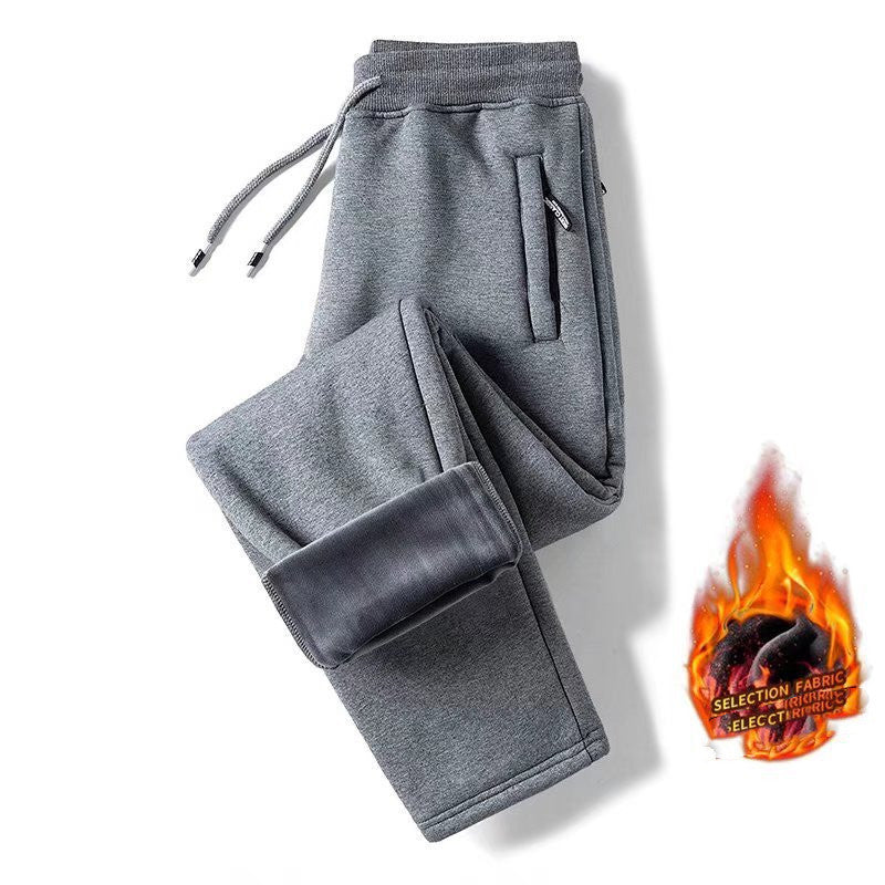 Men’s Lamb Cashmere Pants – Thickened Winter Sports Casual Trousers