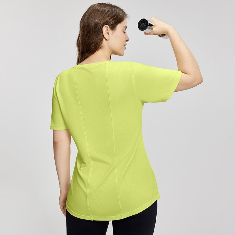 Plus Size Short-sleeved Women's T-shirt Loose Thin Yoga Wear