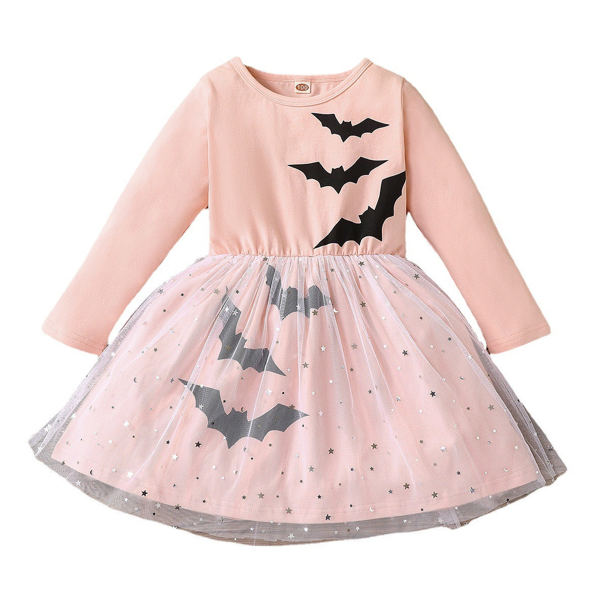 Halloween Girls' Long Sleeve Mesh Dress
