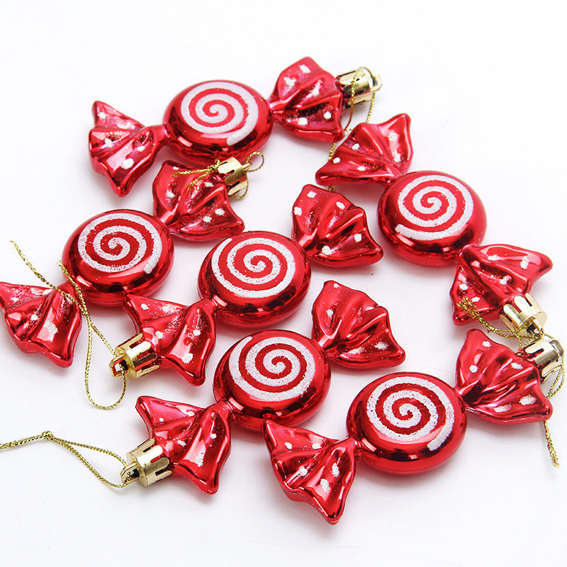 Candy Crutch Christmas Ball Christmas Tree Pendant