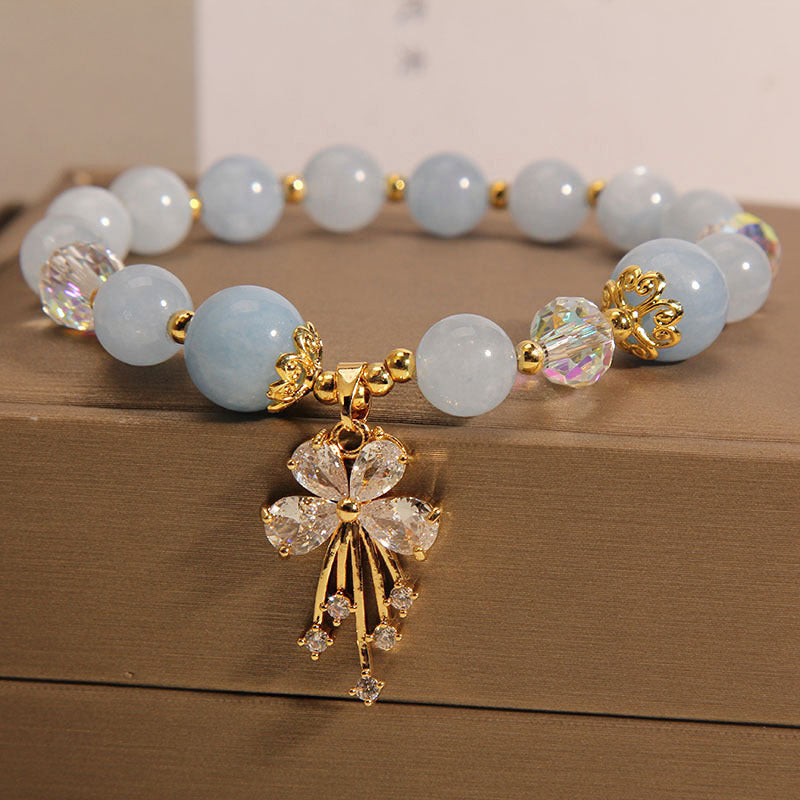 Amethyst Mori Normcore Style Lucky Pearl Bracelet