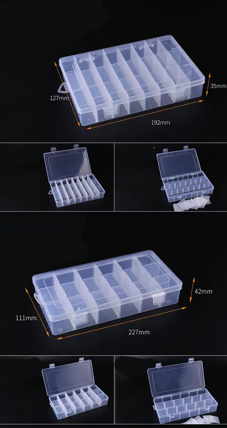 10 Grids 15 Grids 24 Grids Transparent Storage Tool Storage Box