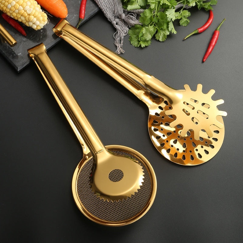 Stainless Steel Food Tongs – Frying & Food Filter Clip with Secure Grip
