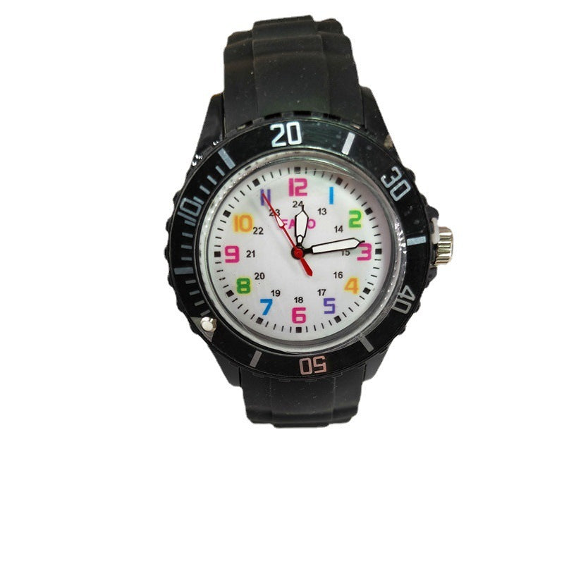 Silicone Watch Digital Women's Multi-color Colorful Plastic Watch