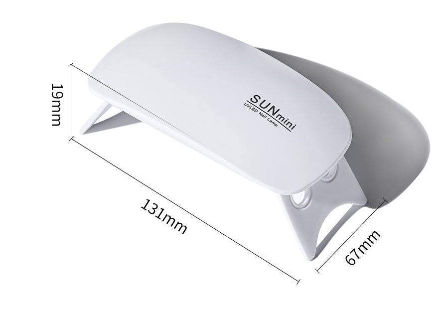 Mini LED Nail Lamp – Portable Mouse-Shaped UV Phototherapy Dryer