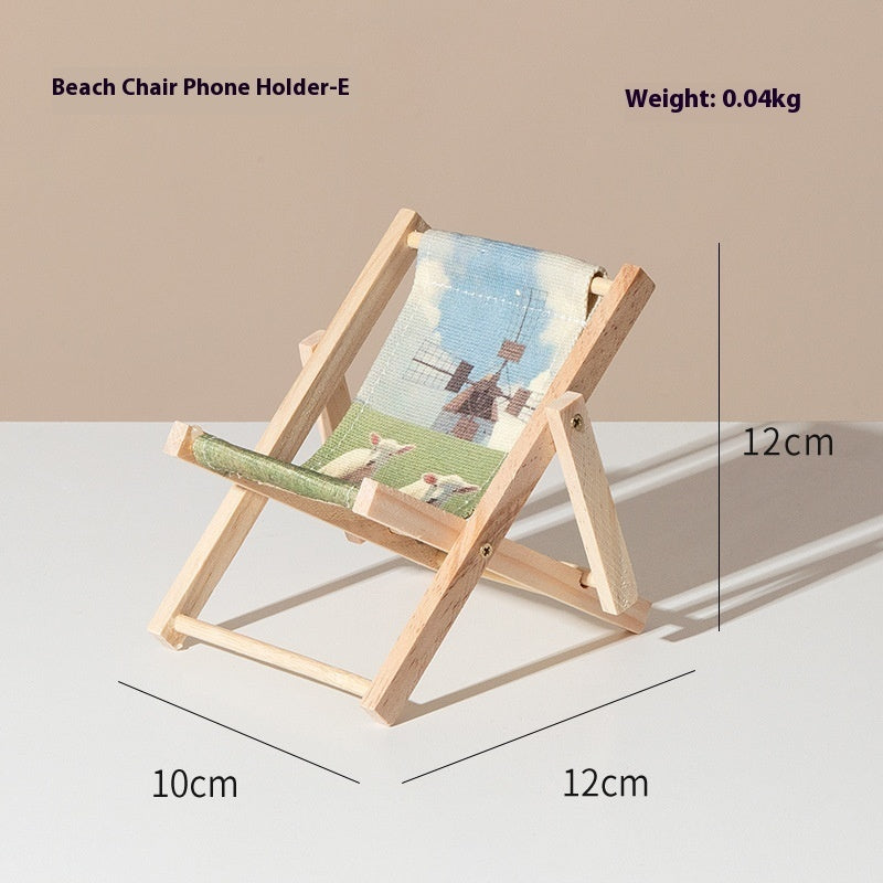 Beach Chair Mobile Phone Bracket Miniature Doll Accessories