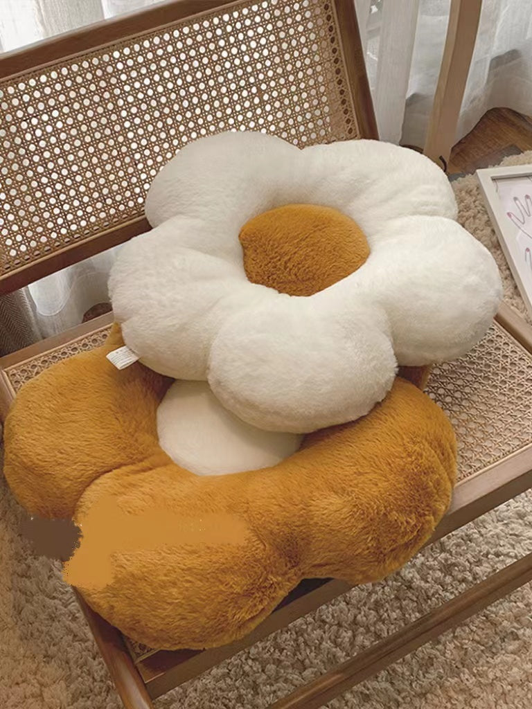 Fluffy Flower Seat Cushion Butt Cushion Sofa Bay Window Bedroom Floor Chair Throw Pillow Office Chair Cushion Back Against