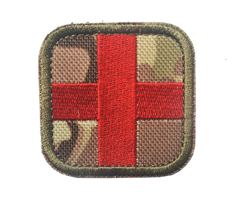 Cross Tactical Medical Badge Emergency Rescue Backpack Chapter Embroidery Velcro Label