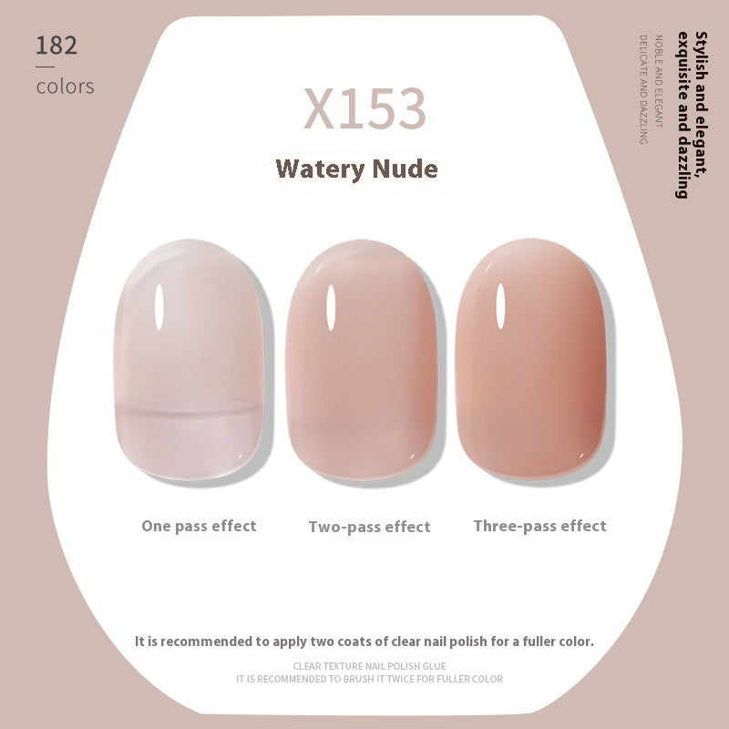 Nude Ice Transparent Color Cherry Red White UV Polish