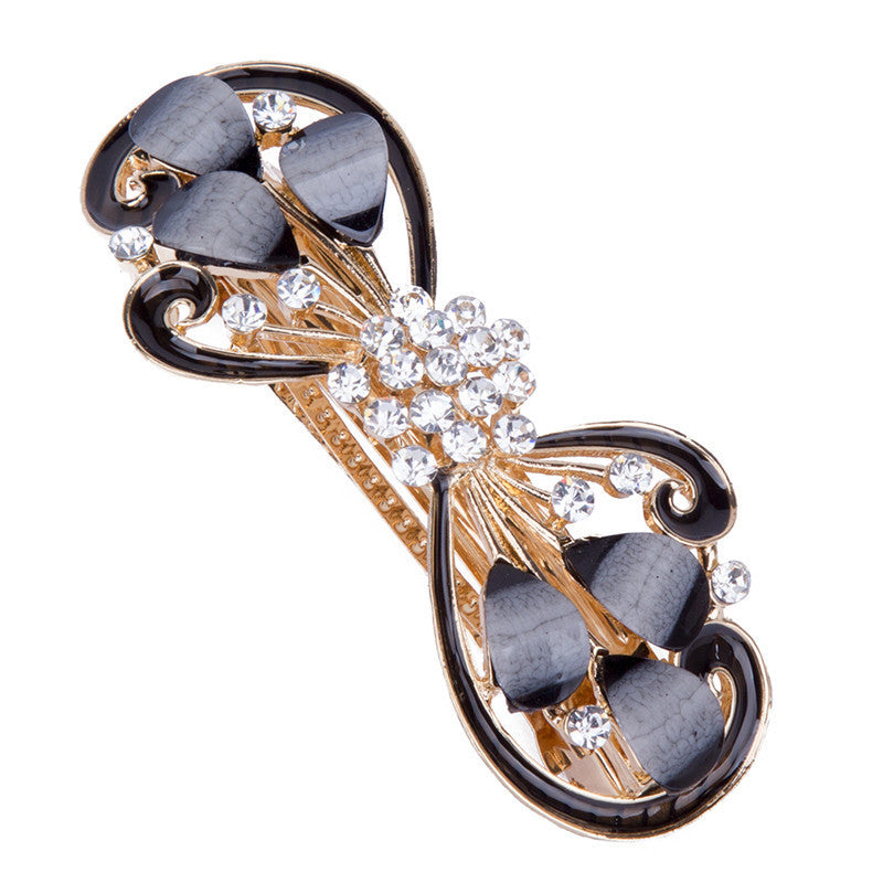 Vintage Plate Back Head Fringe Clip