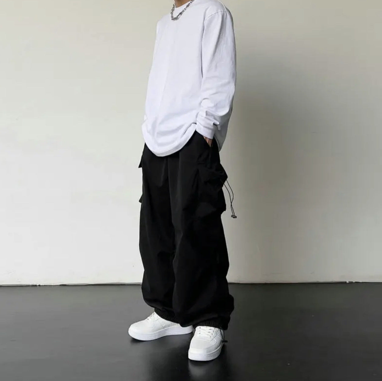 Men’s Fashion Loose Straight All-Match Casual Trousers