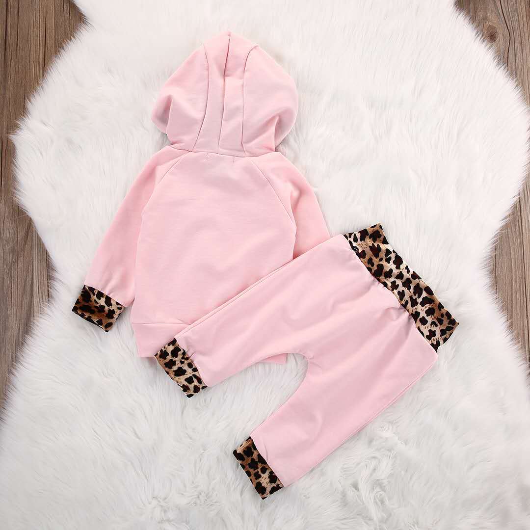 Cross-border special offer ins explosion children's clothing Amazon Europe and the United States children's clothing AliExpress ebay explosion models Leopard two-piece