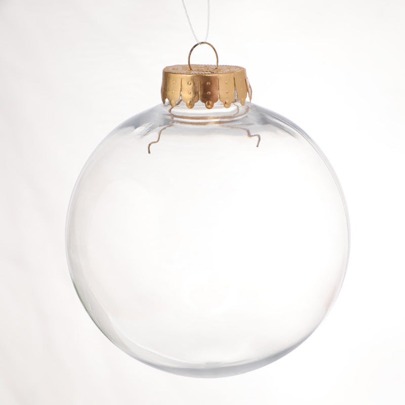 Transparent Plastic Christmas Balls With Hat Arcade Party Decoration