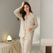 Unisex Modal Velvet Long Sleeve Cardigan Homewear Set