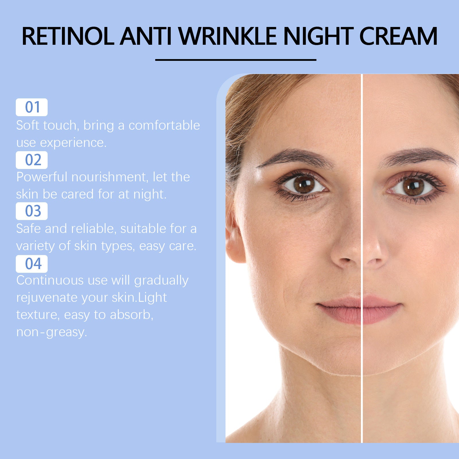 Hydrating Nourishing Brightening Facial Skin Elastic Moisturizing Night Skin Care Cream