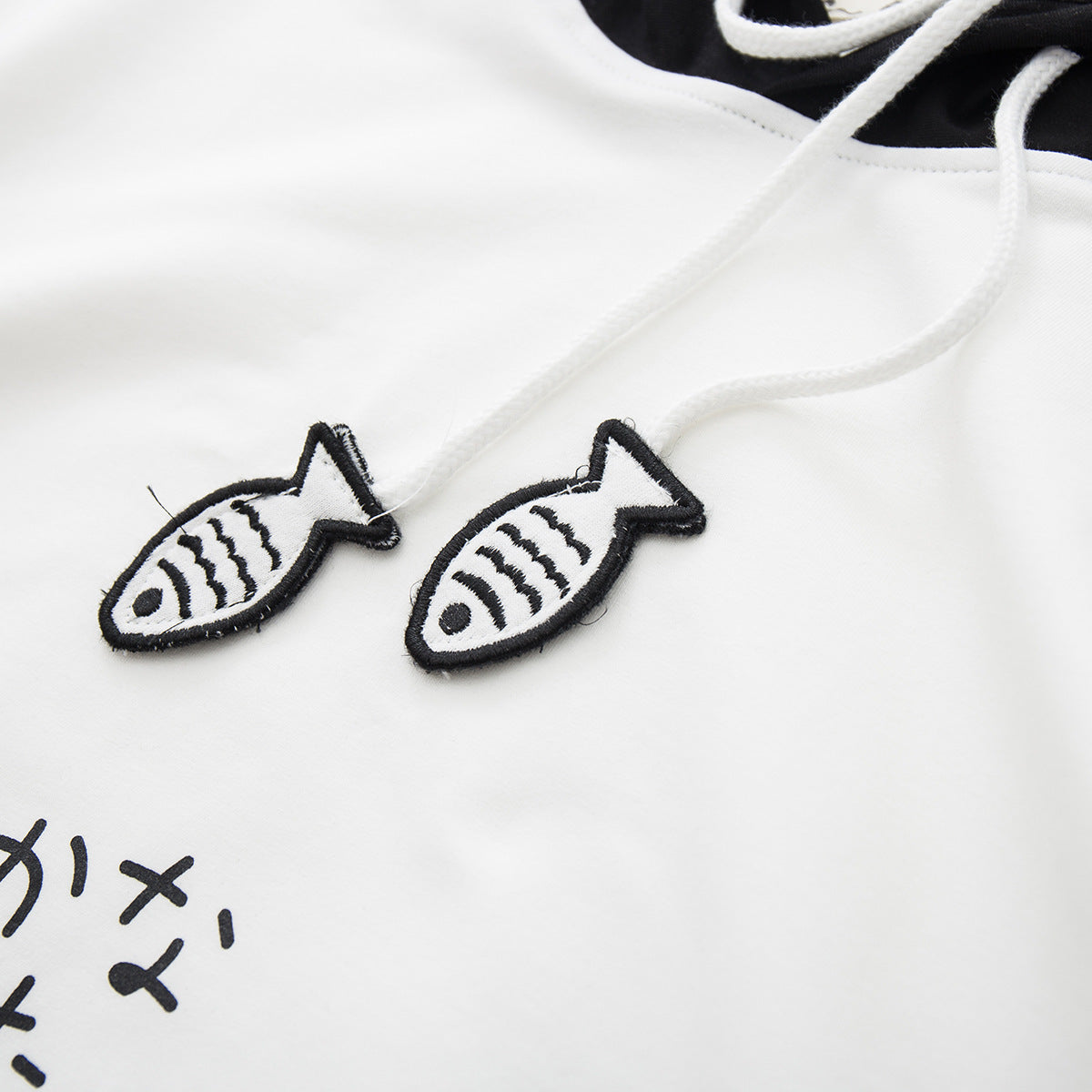 Japanese Mori Style Female Cat Print Long Sleeve Hoodie Jacket