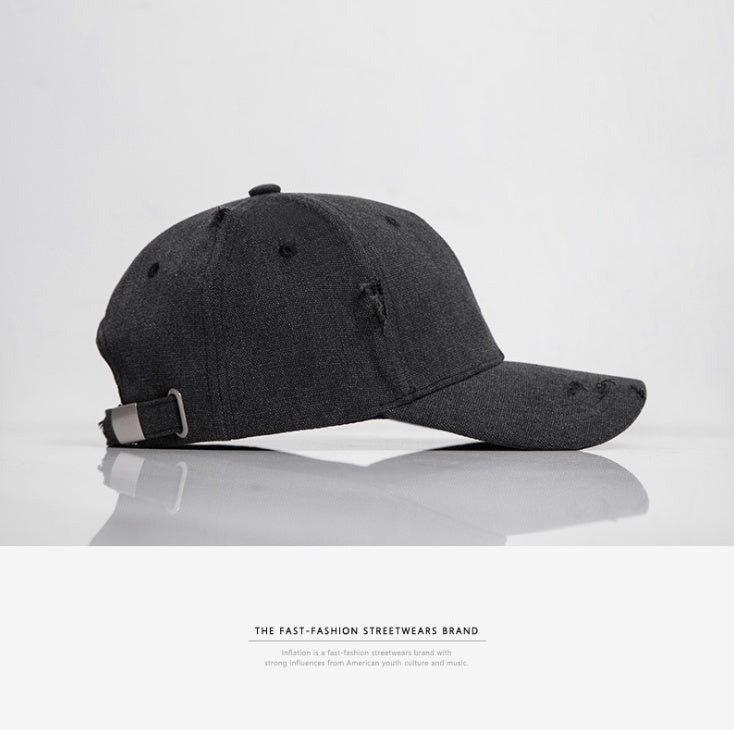 Trendy Unisex Distressed Solid Color Baseball Cap