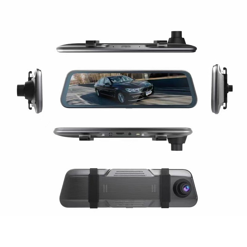 10-Inch Full Touch Dash Cam – Rearview Mirror Driving Recorder